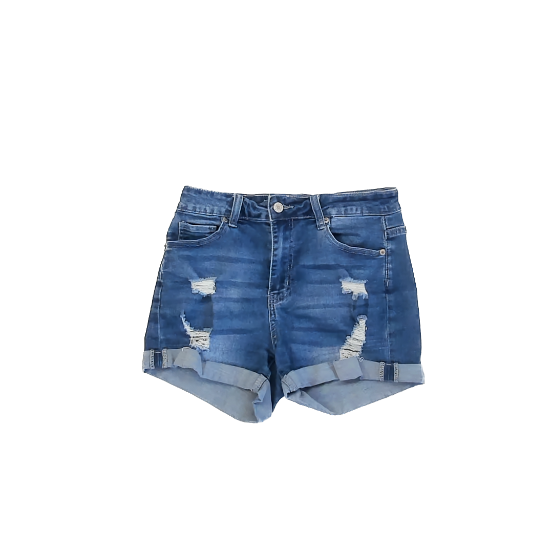 Unknown Girls Blue Denim Jean Shorts Size: S Blue Denim