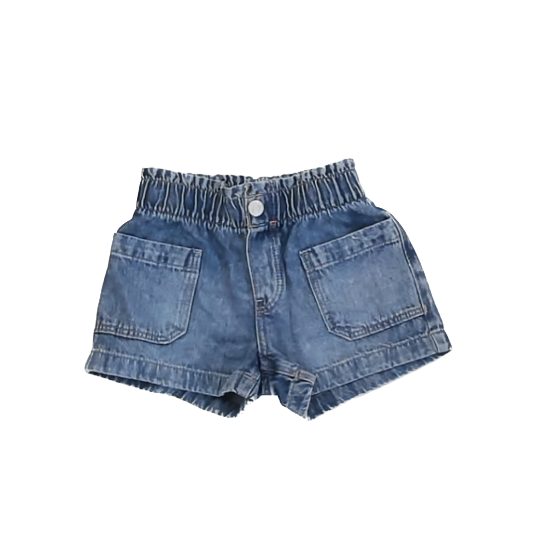 H&M Girls Blue Denim Jean Shorts Size: 3T Blue Denim