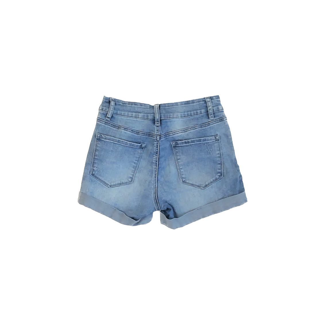 Unknown Girls Blue Denim Jean Shorts Size: Small Blue Denim