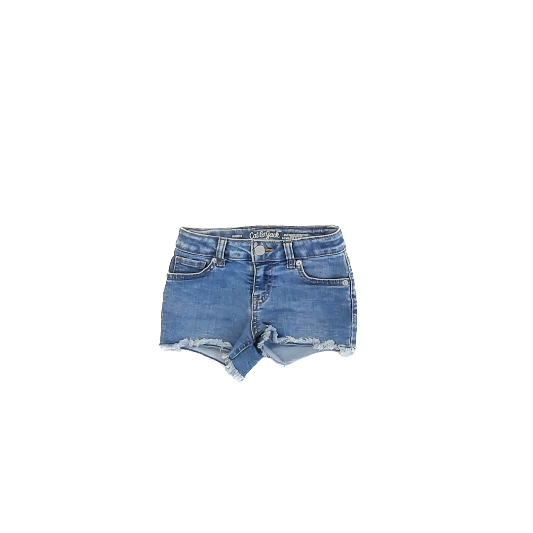 Cat & Jack Girls Blue Denim Jean Shorts Size: 4-5T Blue Denim