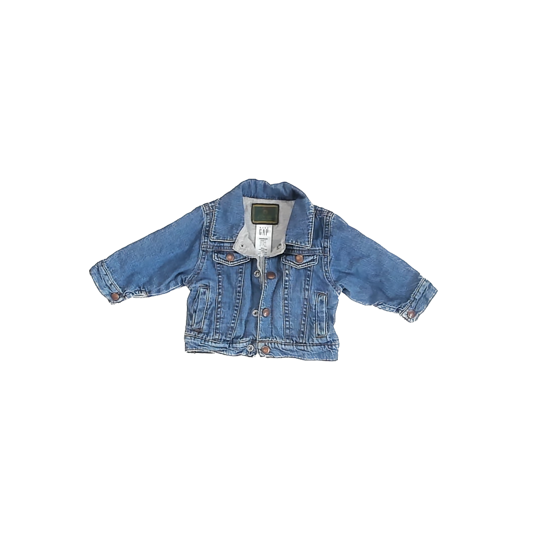 Gap Unisex Blue Denim Jacket Size: 3-6 Months Blue Denim