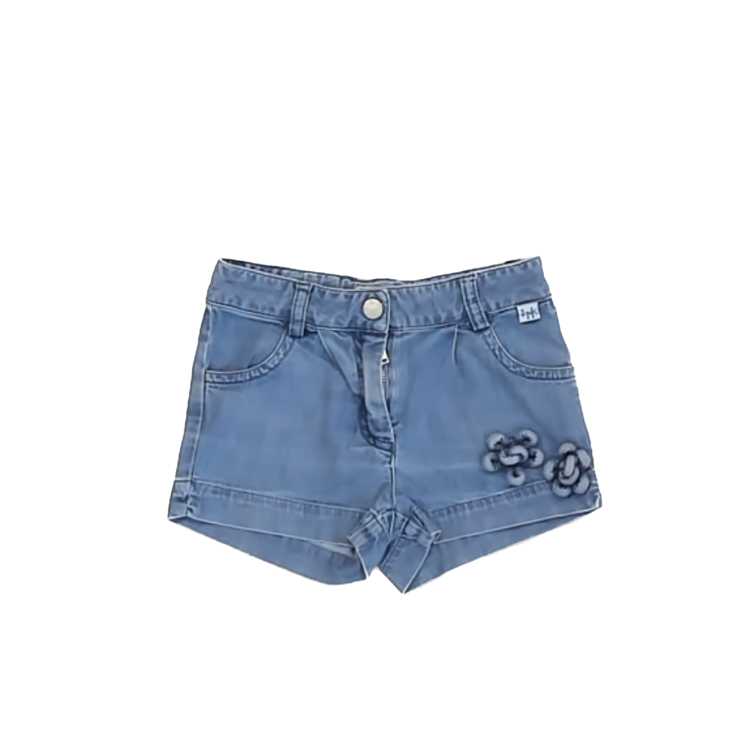 Il Gufo Girls Blue Denim Jean Shorts Size: 4T Blue Denim