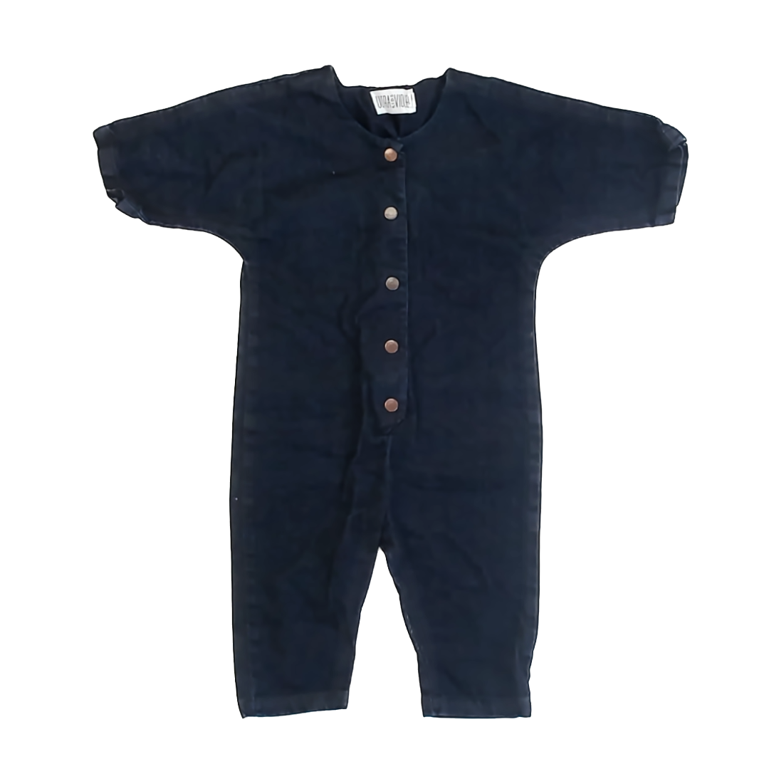 Ultra Violet Kids Unisex Blue Denim Long Sleeve Outfit Size: 3T Blue Denim