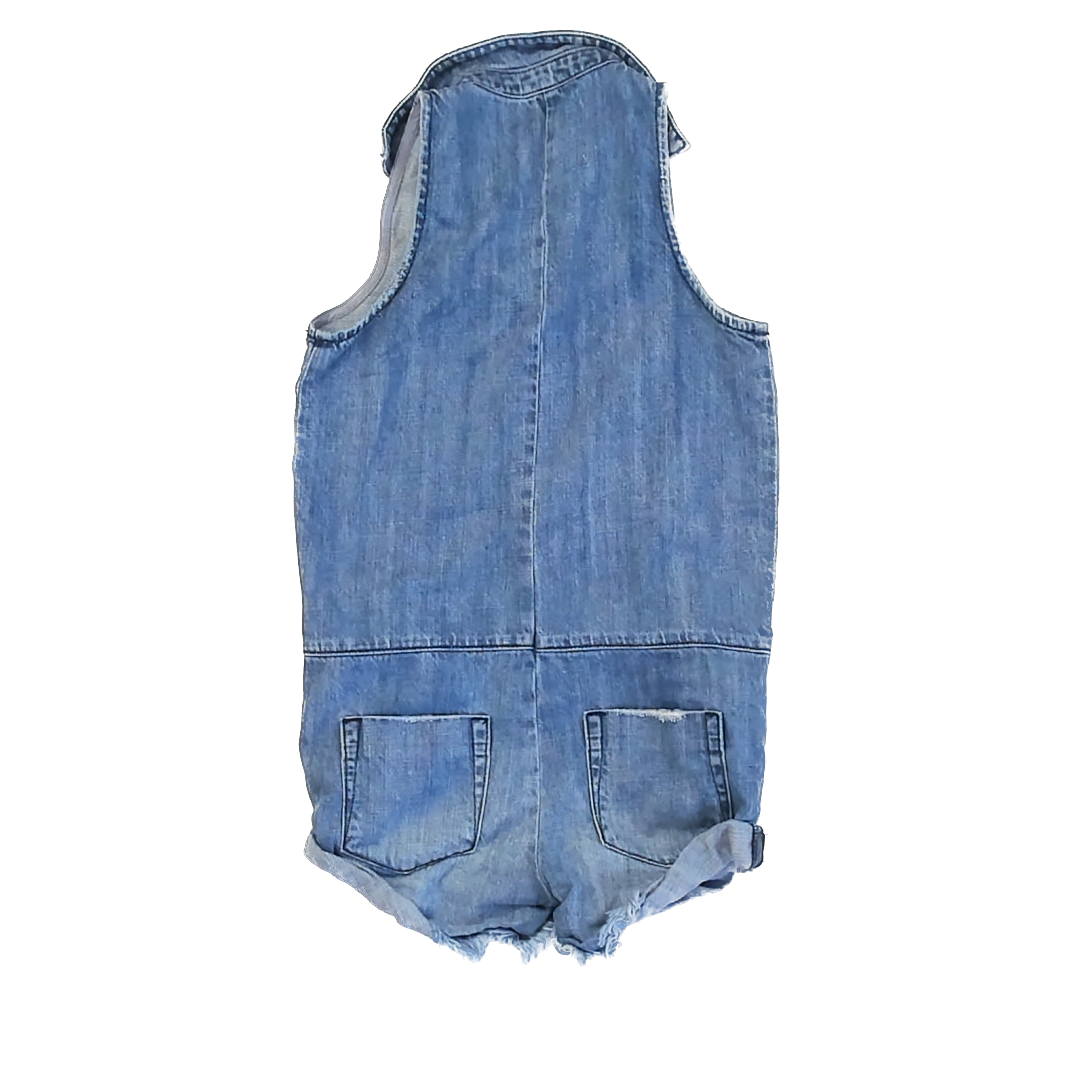 Oneteaspoon Girls Blue Denim Romper Size: 7-8 Years Blue Denim