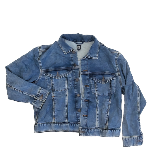 Gap Boys Blue Denim Jacket Size: XL Blue Denim