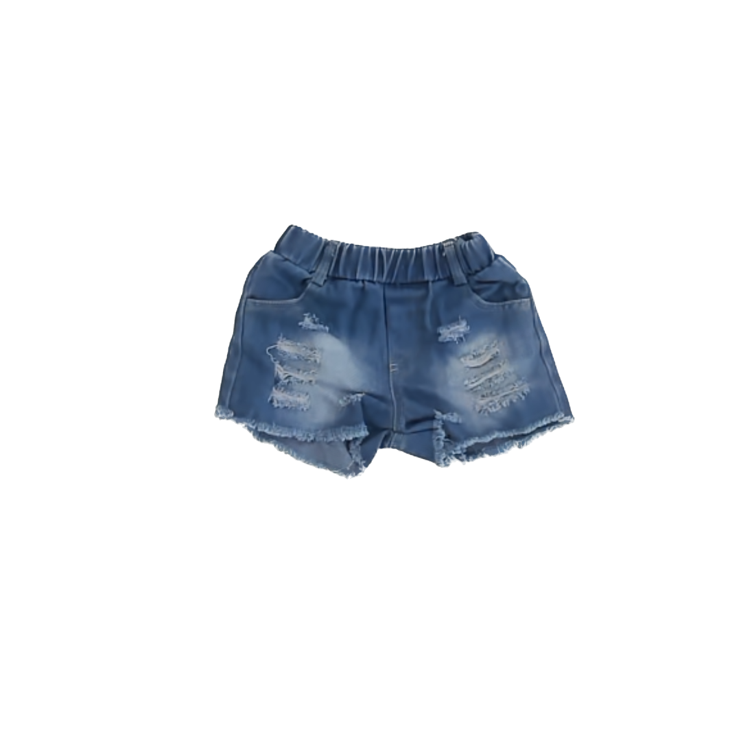 Unknown Girls Blue Denim Jean Shorts Size: 80 (12-18 Months) Blue Denim
