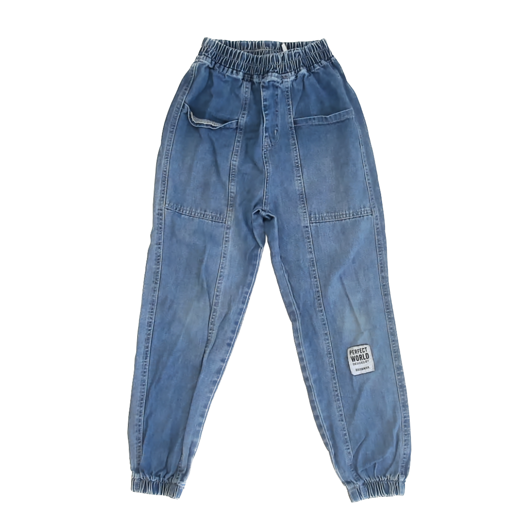 Rock & Mika Boys Blue Denim Jeans Size: 11 Years Blue Denim