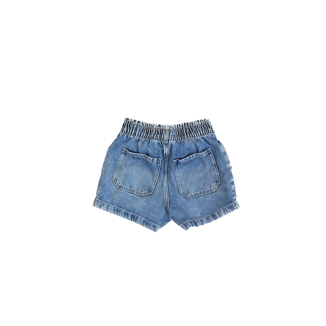 H&M Girls Blue Denim Jean Shorts Size: 6 Years Blue Denim