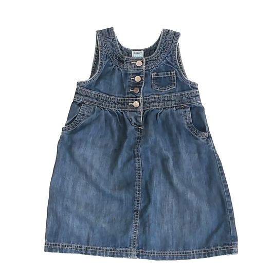 Old Navy Girls Blue Denim Dress Size: 5T Blue Denim
