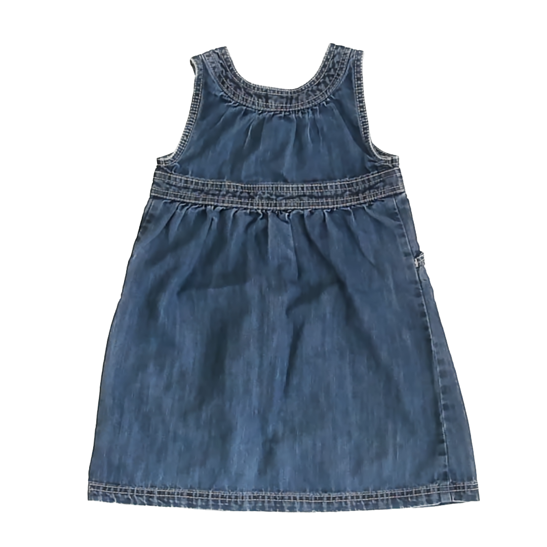 Old Navy Girls Blue Denim Dress Size: 5T Blue Denim
