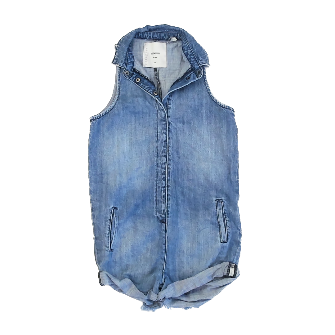Oneteaspoon Girls Blue Denim Romper Size: 7-8 Years Blue Denim