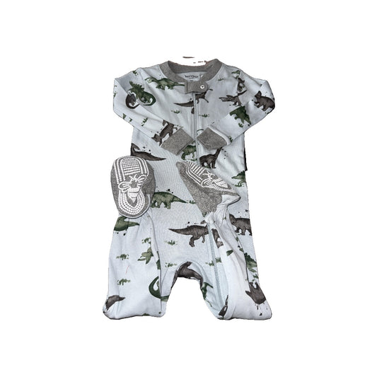 Burt's Bees Boys Blue | Dinosaur Pajamas Size: 24 months Blue | Dinosaur