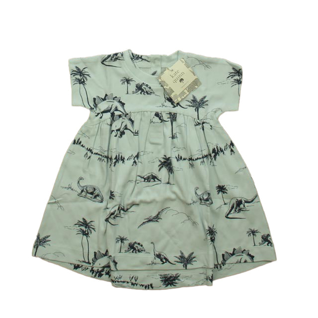 Kate Quinn Girls Blue Dinosaurs Dress Size: 12-18 Months