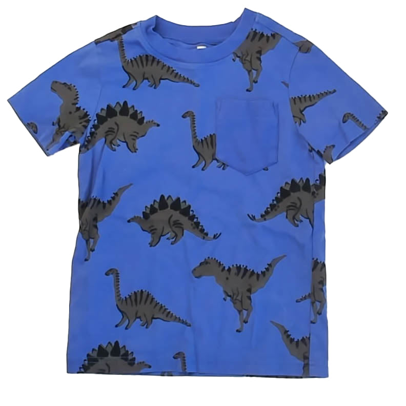 Tea Collection Boys Blue Dinosaurs T-Shirt Size: 6 Years Blue Dinosaurs