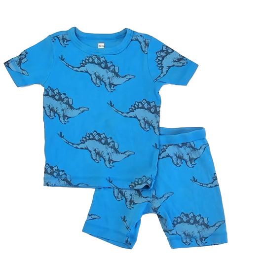 Tea Collection Boys Blue Dinosaurs 2-piece Pajamas Size: 4T Blue Dinosaurs