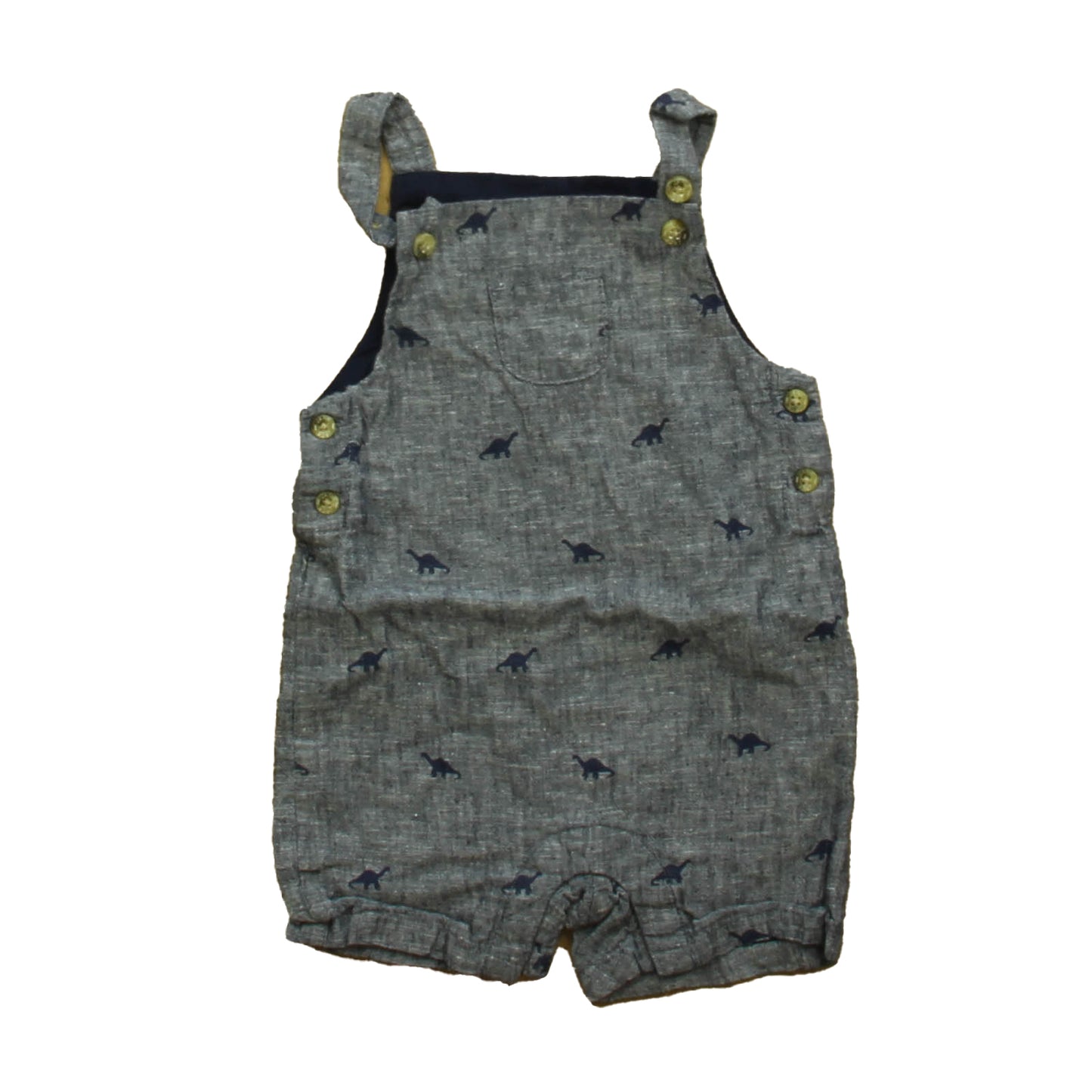 Janie and Jack Boys Blue Dinosaurs Romper Size: 3-6 Months Blue Dinosaurs