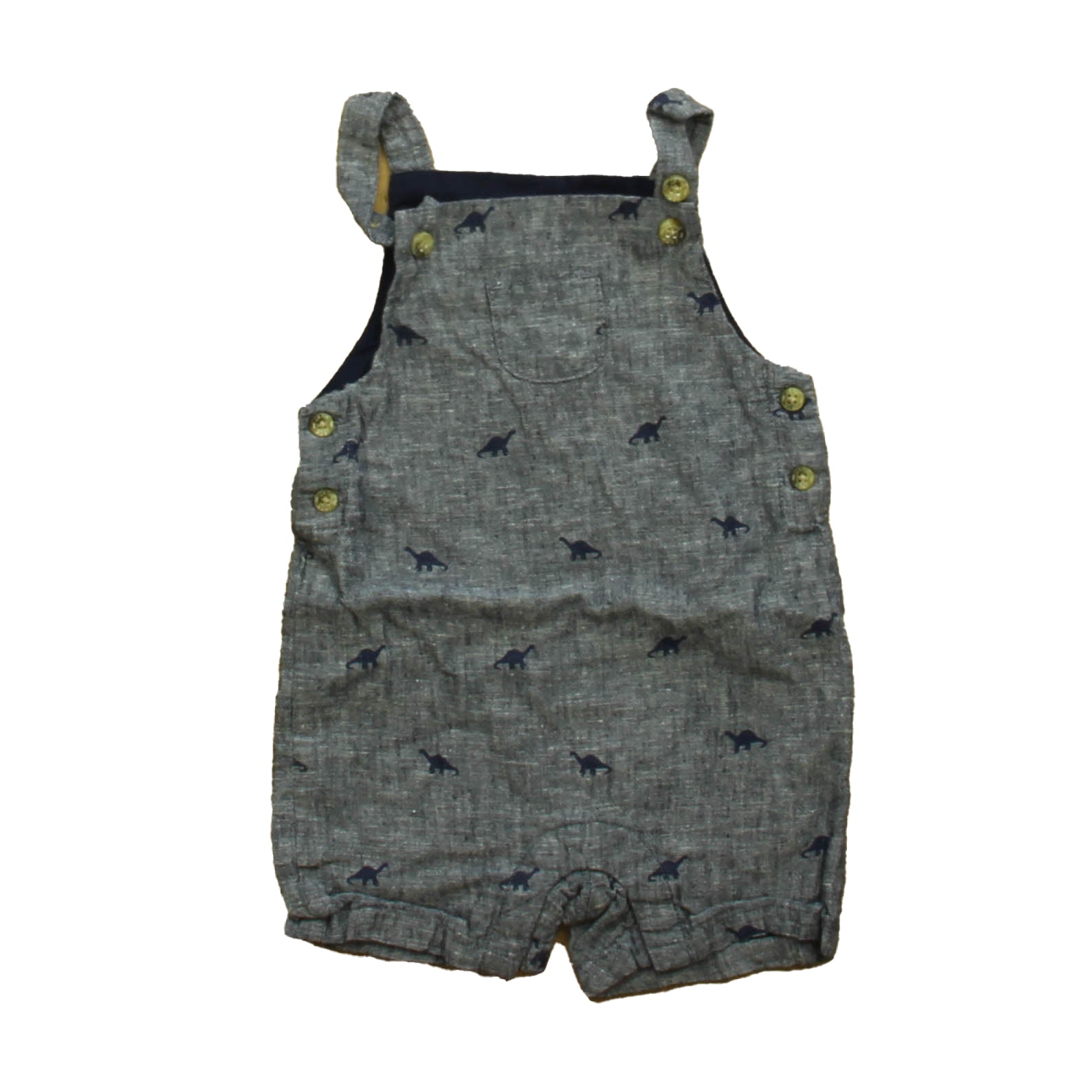 Janie and Jack Boys Blue Dinosaurs Romper Size: 3-6 Months Blue Dinosaurs