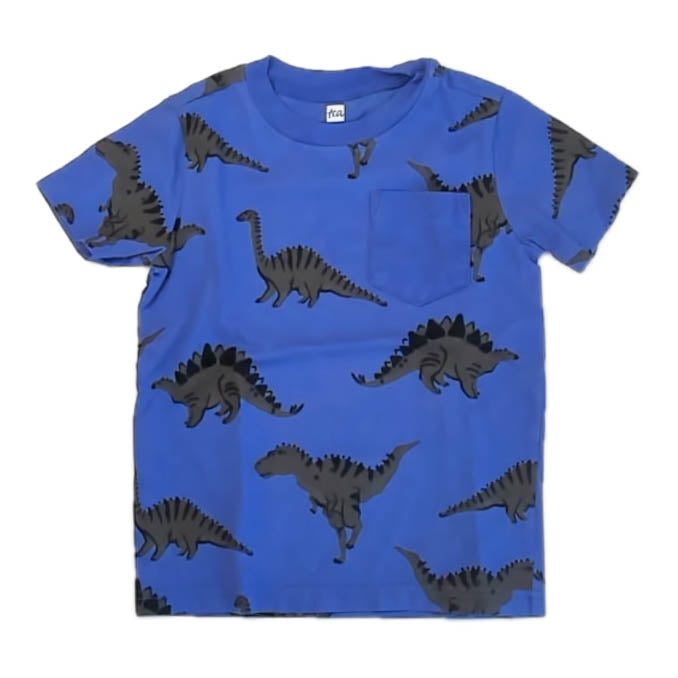 Tea Collection Boys Blue Dinosaurs T-Shirt Size: 5T Blue Dinosaurs
