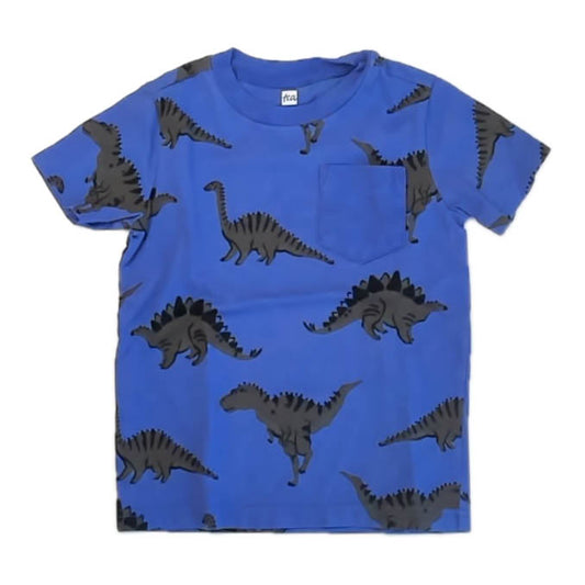 Tea Collection Boys Blue Dinosaurs T-Shirt Size: 5T Blue Dinosaurs