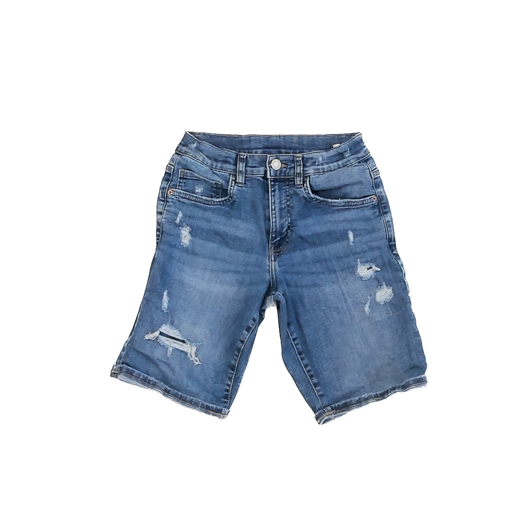 Zara Boys Blue Distressed Jean Shorts Size: 11-12 Years Blue Distressed