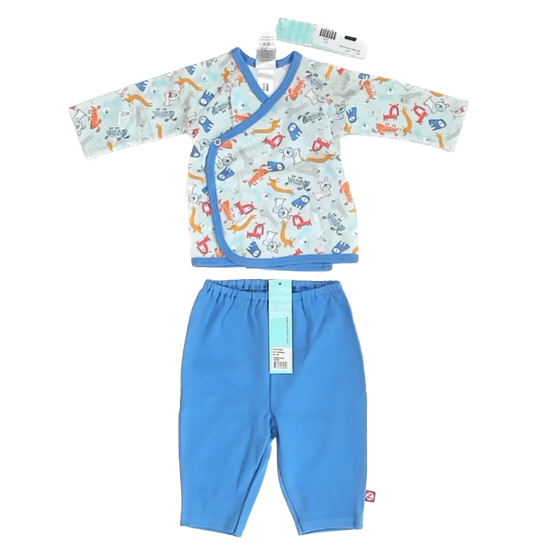 Zutano Boys Blue | Dogs 2-piece Pajamas Size: 3 Months Blue | Dogs