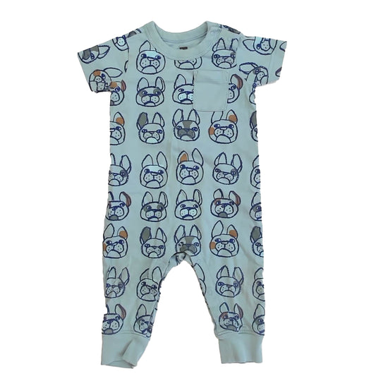 Tea Collection Boys Blue Dogs Long Sleeve Outfit Size: 9-12 Months Blue Dogs