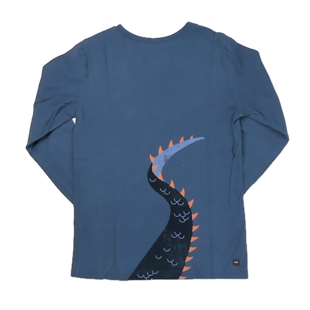 Tea Collection Boys Blue Dragon Long Sleeve T-Shirt Size: 14 Years Blue Dragon
