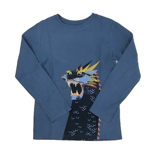 Tea Collection Boys Blue Dragon Long Sleeve T-Shirt Size: 14 Years Blue Dragon