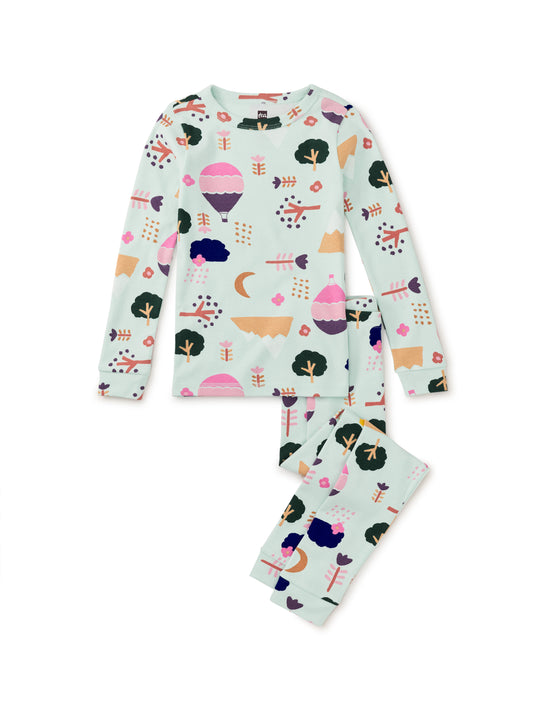 Tea Collection Girls Blue Dreams 2-piece Pajamas Size: 14 Years Blue Dreams