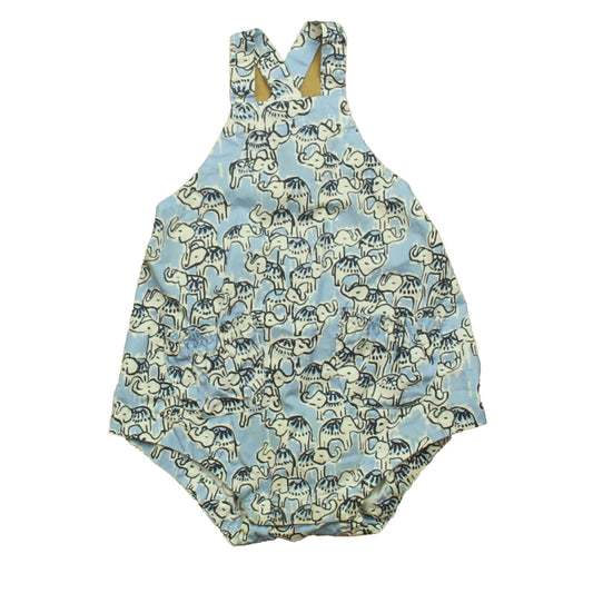 Classic Prep Girls Blue Elephants Romper Size: 12-18 Months Blue Elephants
