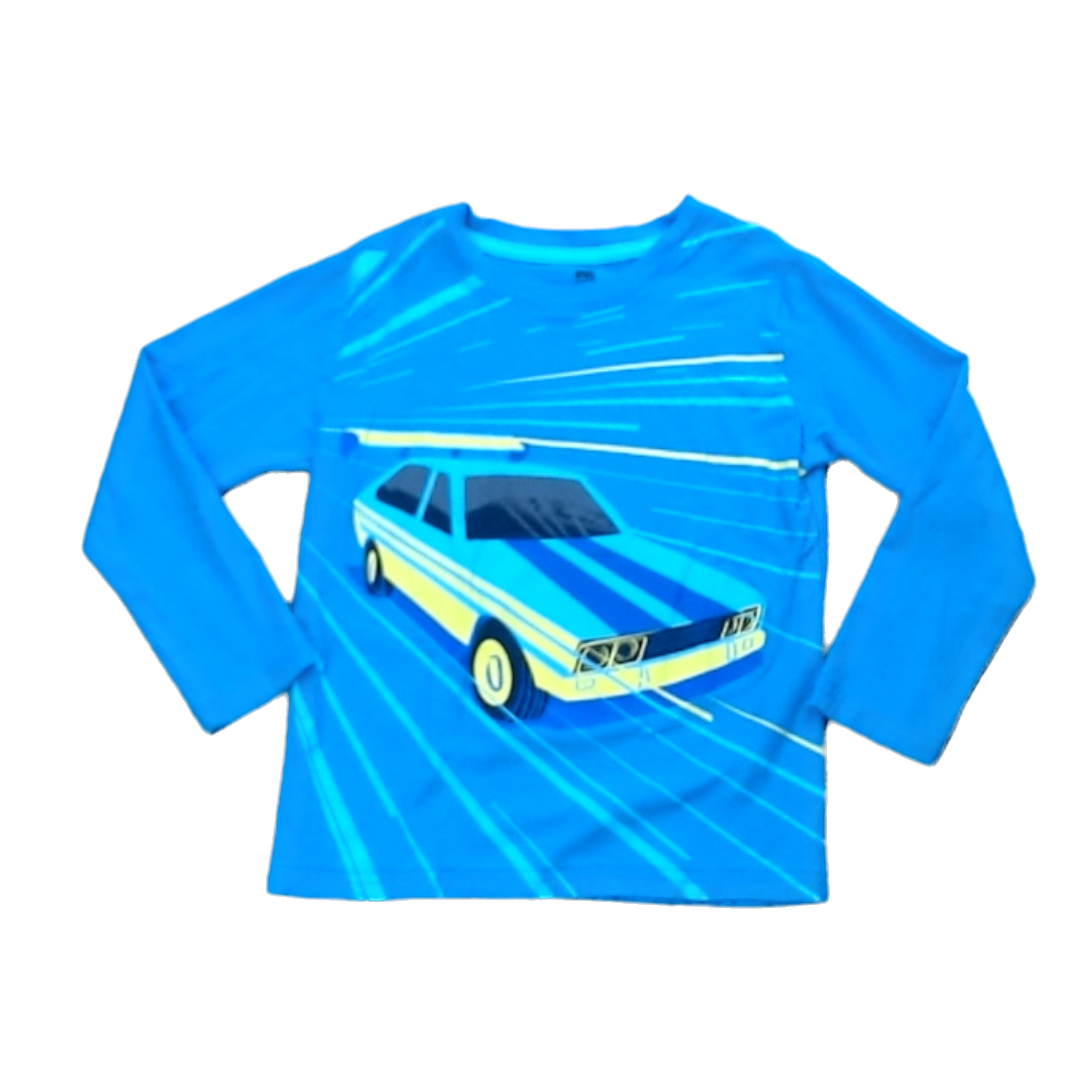 Tea Collection Boys Blue | Fast Car Long Sleeve Shirt Size: 6 Years Blue | Fast Car