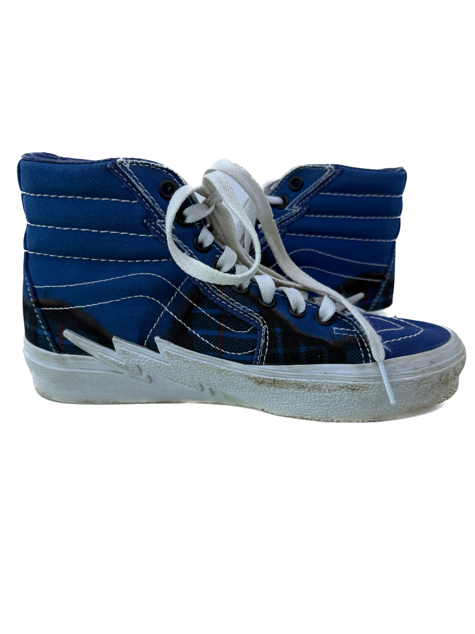 Vans Boys Blue Fire Sneakers Size: Youth 4.5 Blue Fire