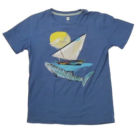Tea Collection Boys Blue Fish T-Shirt Size: 12 Years Blue Fish