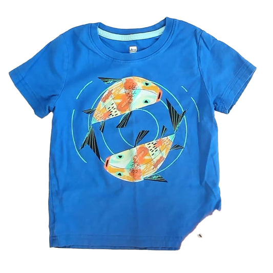 Tea Collection Boys Blue Fish T-Shirt Size: 4T Blue Fish