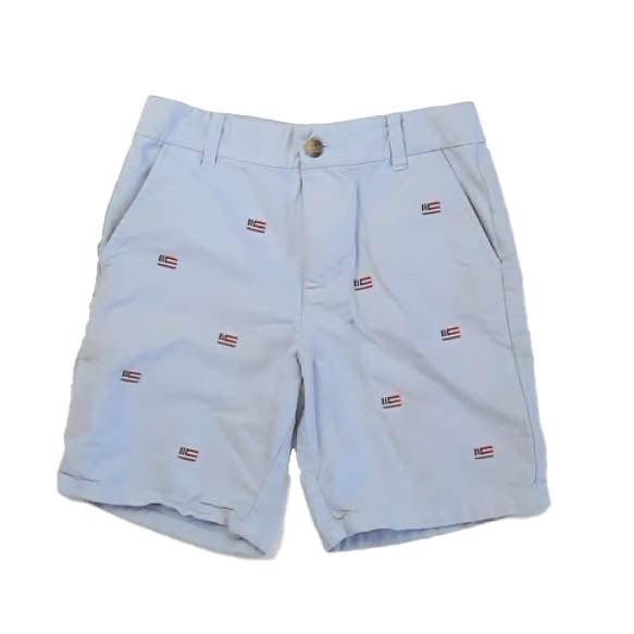 Janie and Jack Boys Blue Flags Shorts Size: 8 Years Blue Flags