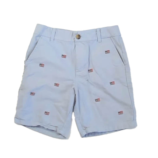 Janie and Jack Boys Blue Flags Shorts Size: 8 Years Blue Flags