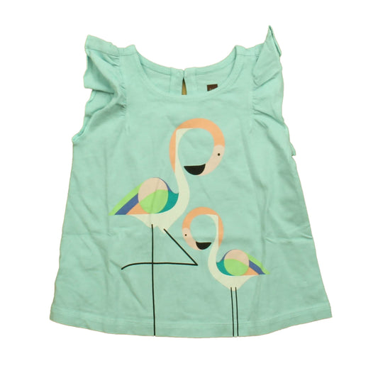 Tea Girls Blue Flamingo Tank Top Size: 12-18 Months Blue Flamingo