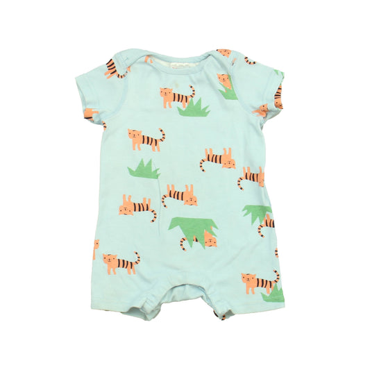 JoJo Maman Bebe Boys Blue | Flamingoes Romper Size: 3-6 Months Blue | Flamingoes