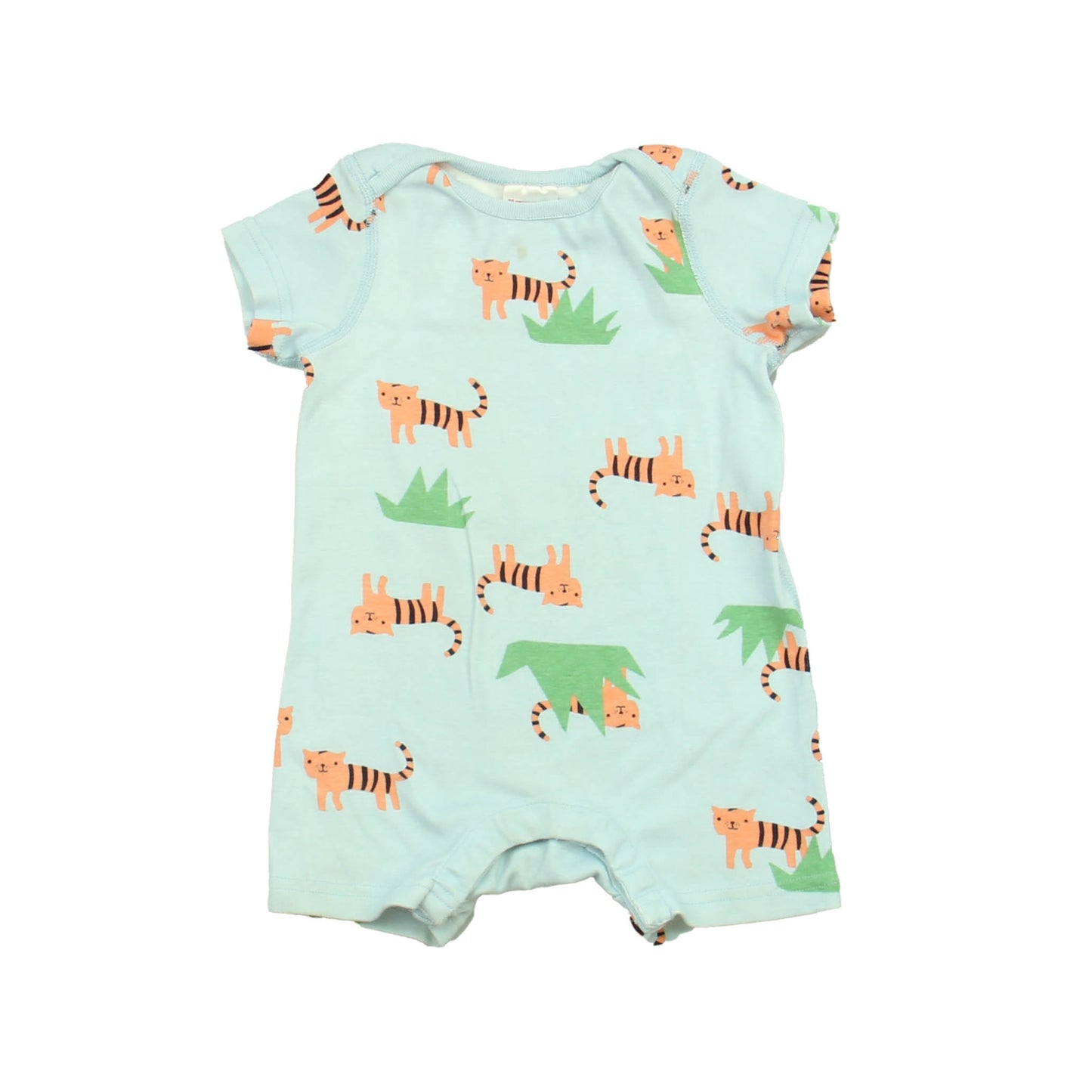 JoJo Maman Bebe Boys Blue | Flamingoes Romper Size: 3-6 Months Blue | Flamingoes