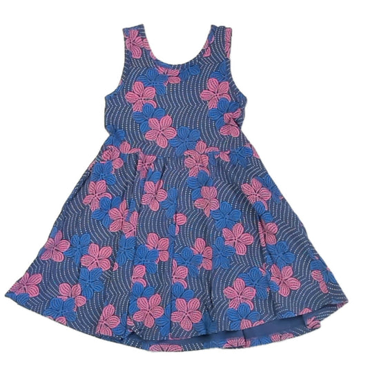 Tea Collection Girls Blue Floral Dress Size: 4T Blue Floral