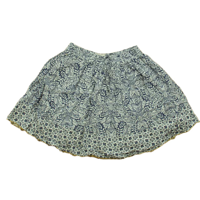 Fatface Girls Blue Floral Skirt Size: 8-9 Years Blue Floral