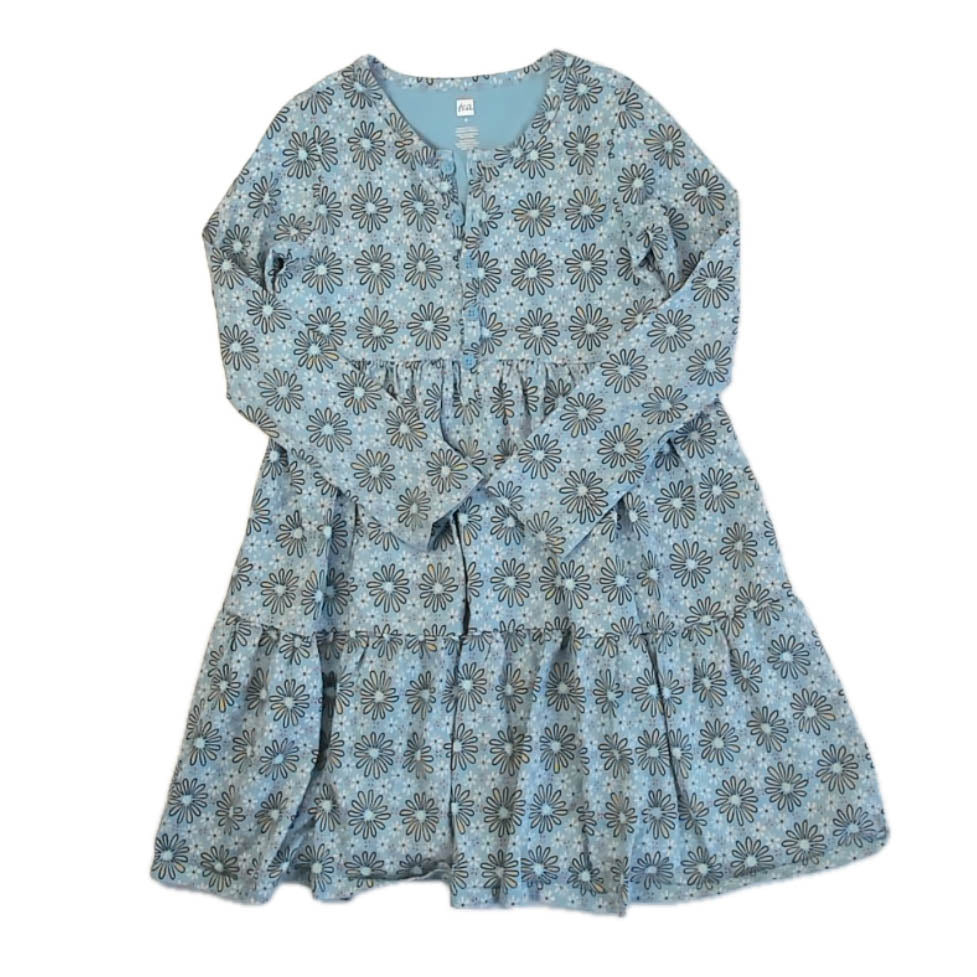 Tea Colllection Girls Blue Floral Dress Size: 8 Years Blue Floral