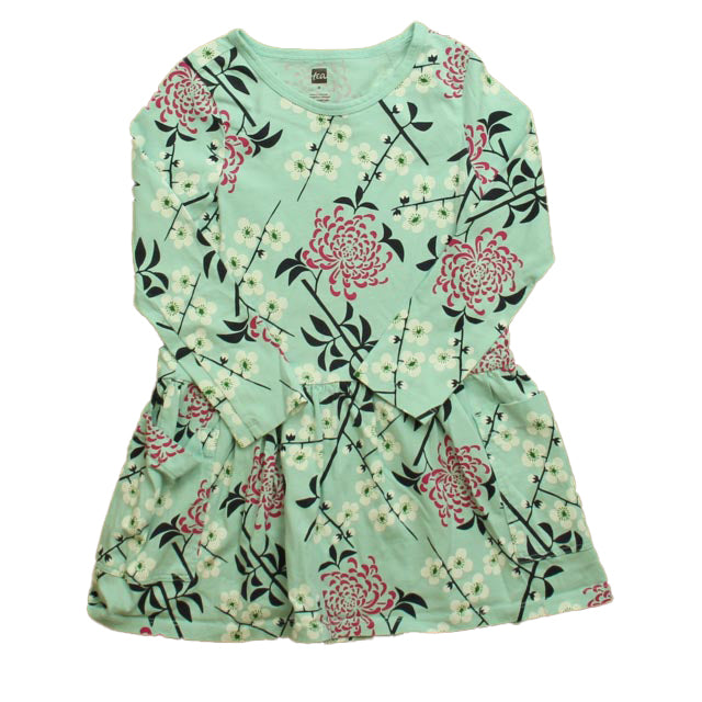 Tea Girls Blue | Floral Dress Size: 4T