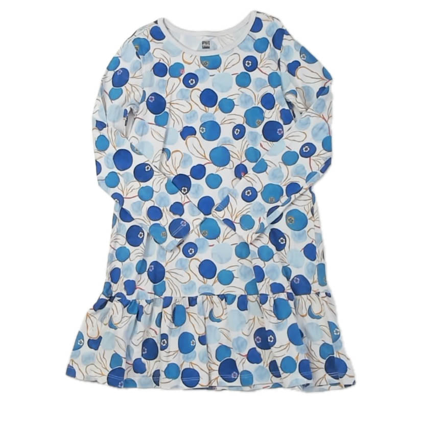 Tea Collection Girls Blue Floral Dress Size: 6 Years Blue Floral