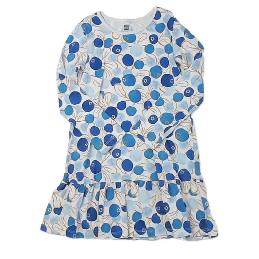 Tea Collection Girls Blue Floral Dress Size: 6 Years Blue Floral