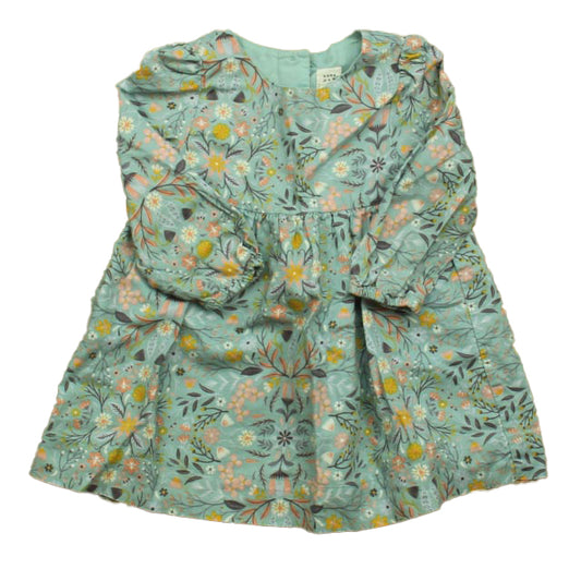 Gap Girls Blue Floral Dress Size: 18-24 Months