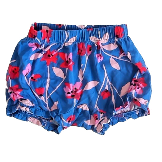 Tea Collection Girls Blue Floral Shorts Size: 18-24 Months Blue Floral