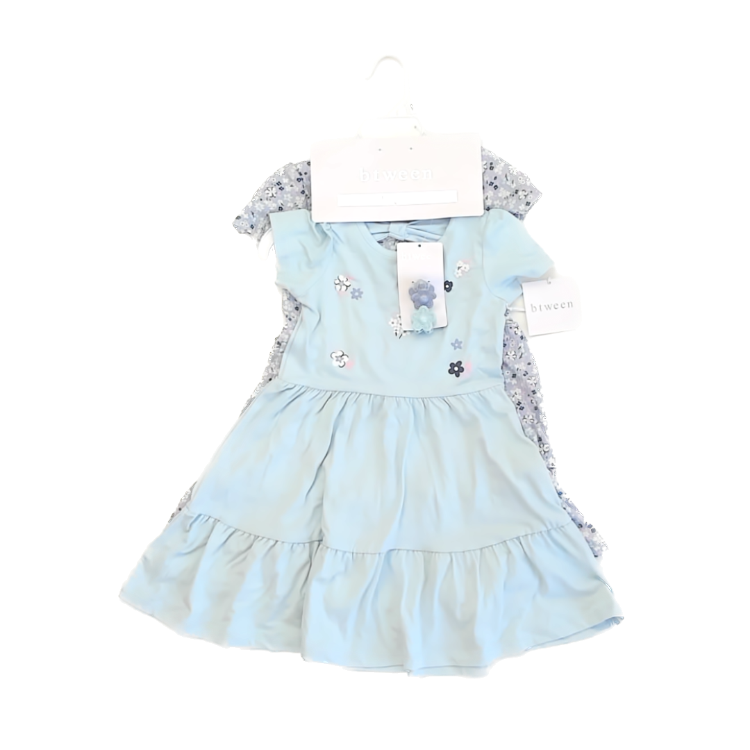 Btween Girls Blue | Floral Dress Size: 2T Blue | Floral