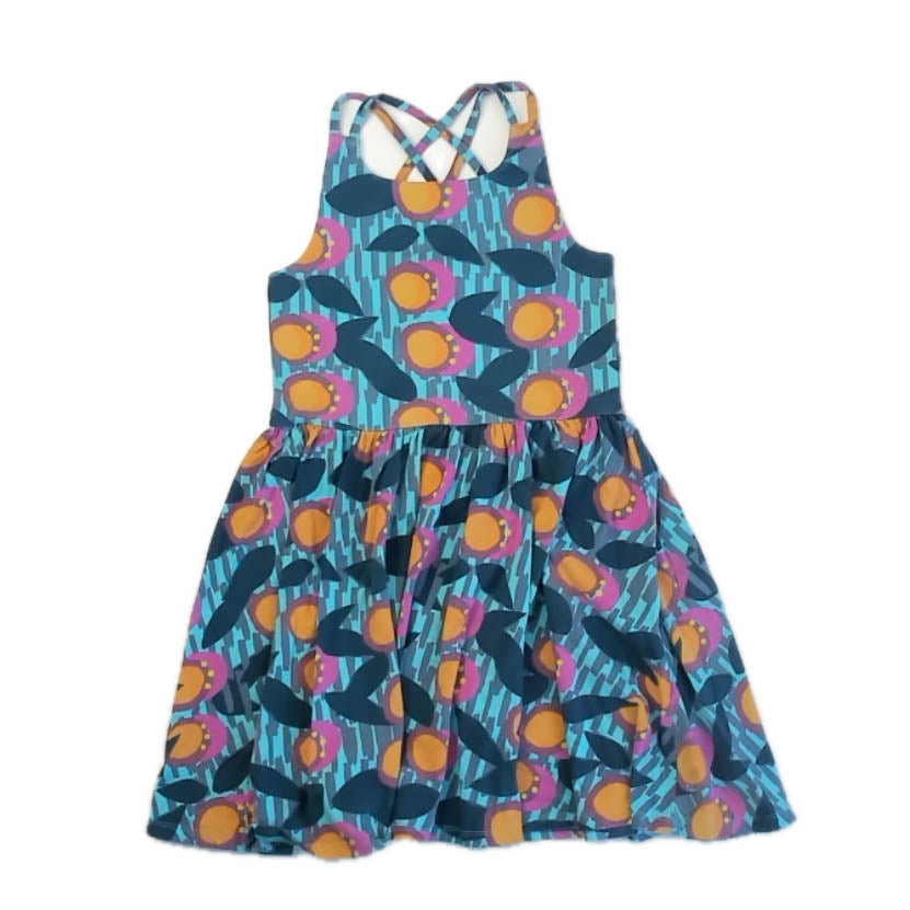 Tea Colllection Girls Blue Floral Dress Size: 8 Years Blue Floral