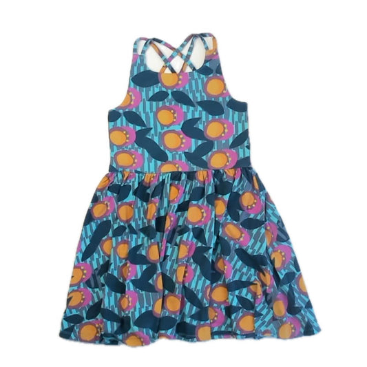 Tea Colllection Girls Blue Floral Dress Size: 8 Years Blue Floral